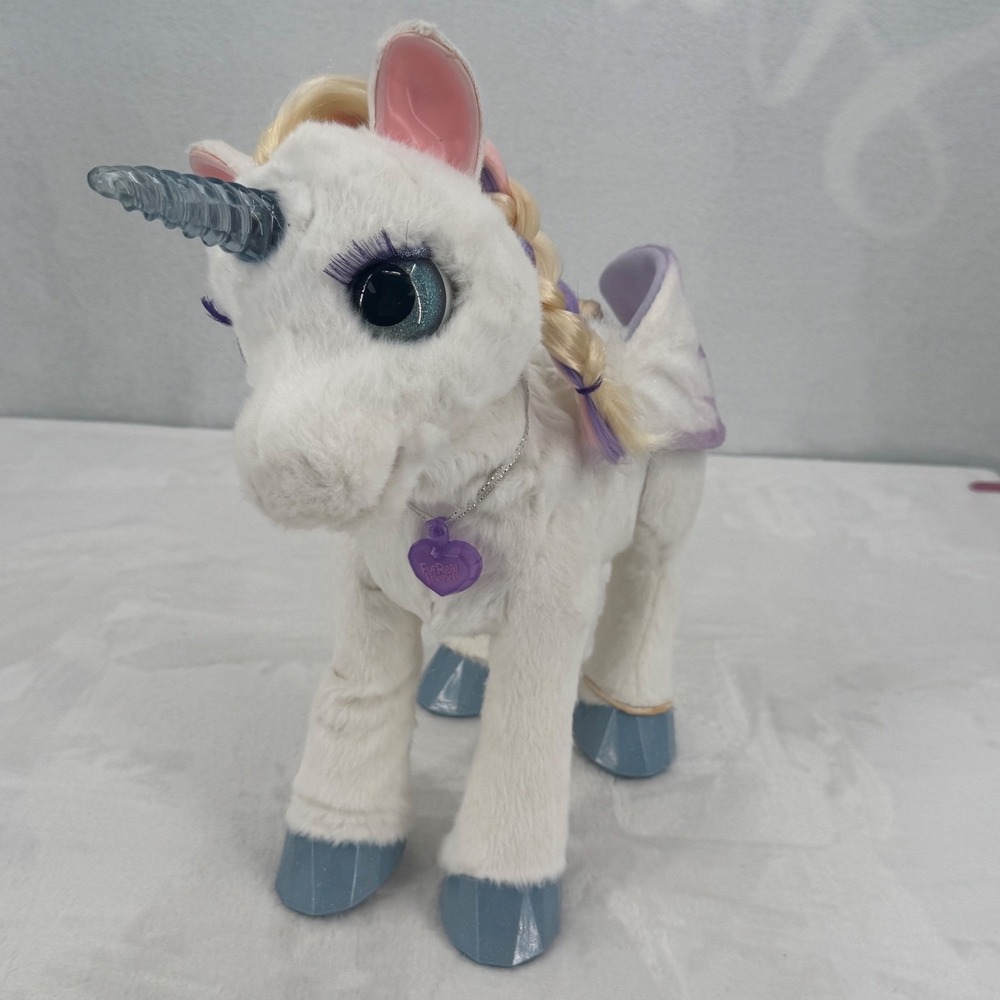 FurReal Friends StarLily My Magical Unicorn Interactive Plush Toy Light up horn - Picture 2 of 7